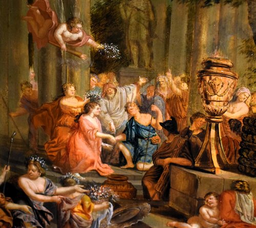 Scène de mariage mythologique - Jacob Franse, actif vers 1720-1730